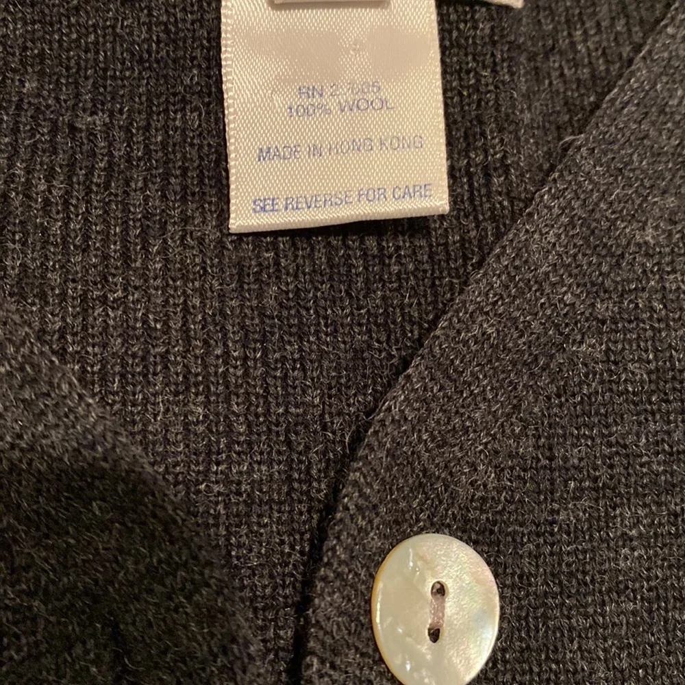 Great Vintage Pendleton dark grey wool cardigan, LP - Picture 2 of 9